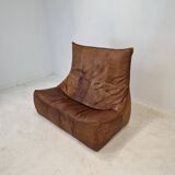 Montis “The Rock” Sofa In Brown Leather By Gerard Van Den Berg, 1970s