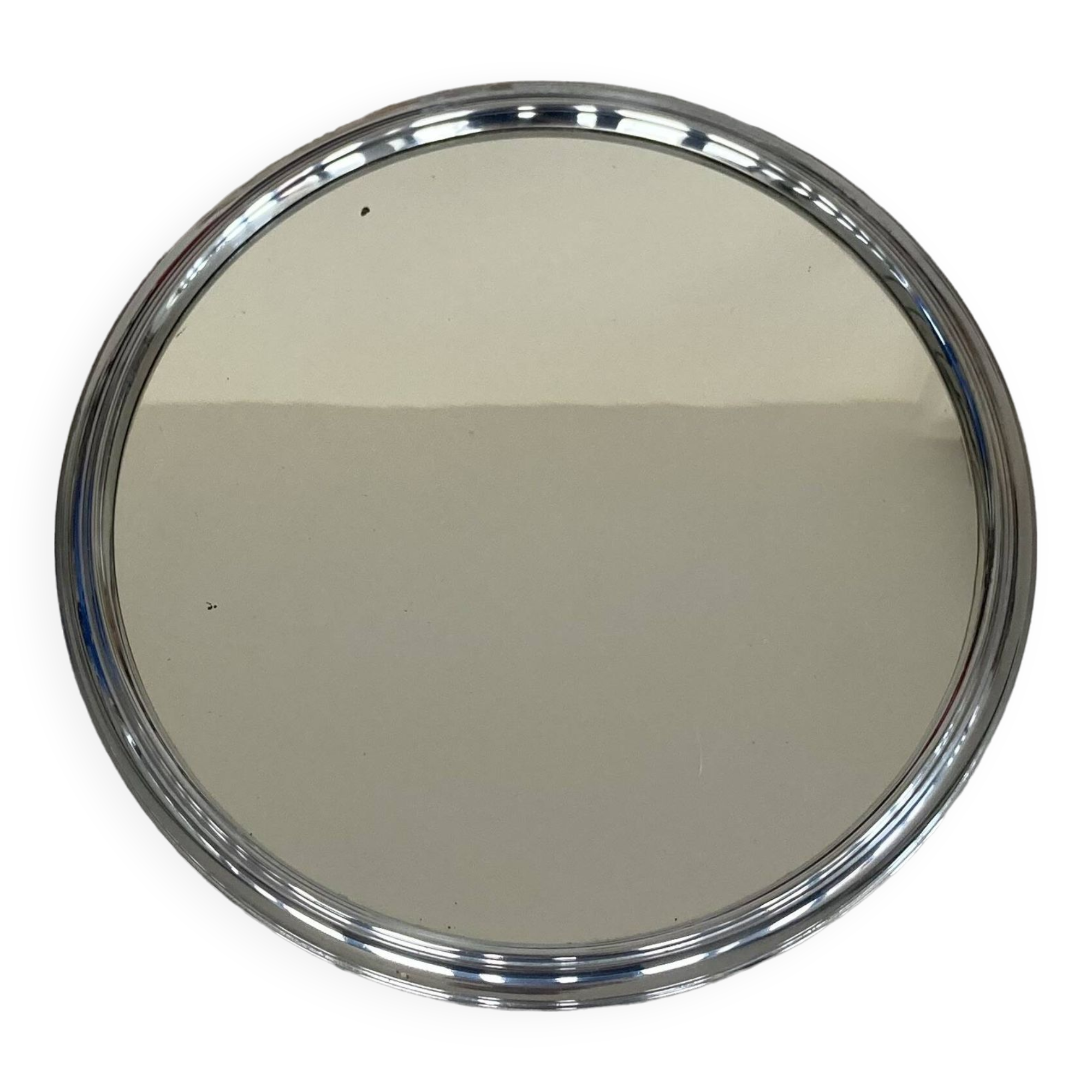 Art Deco silver contour mirror tray