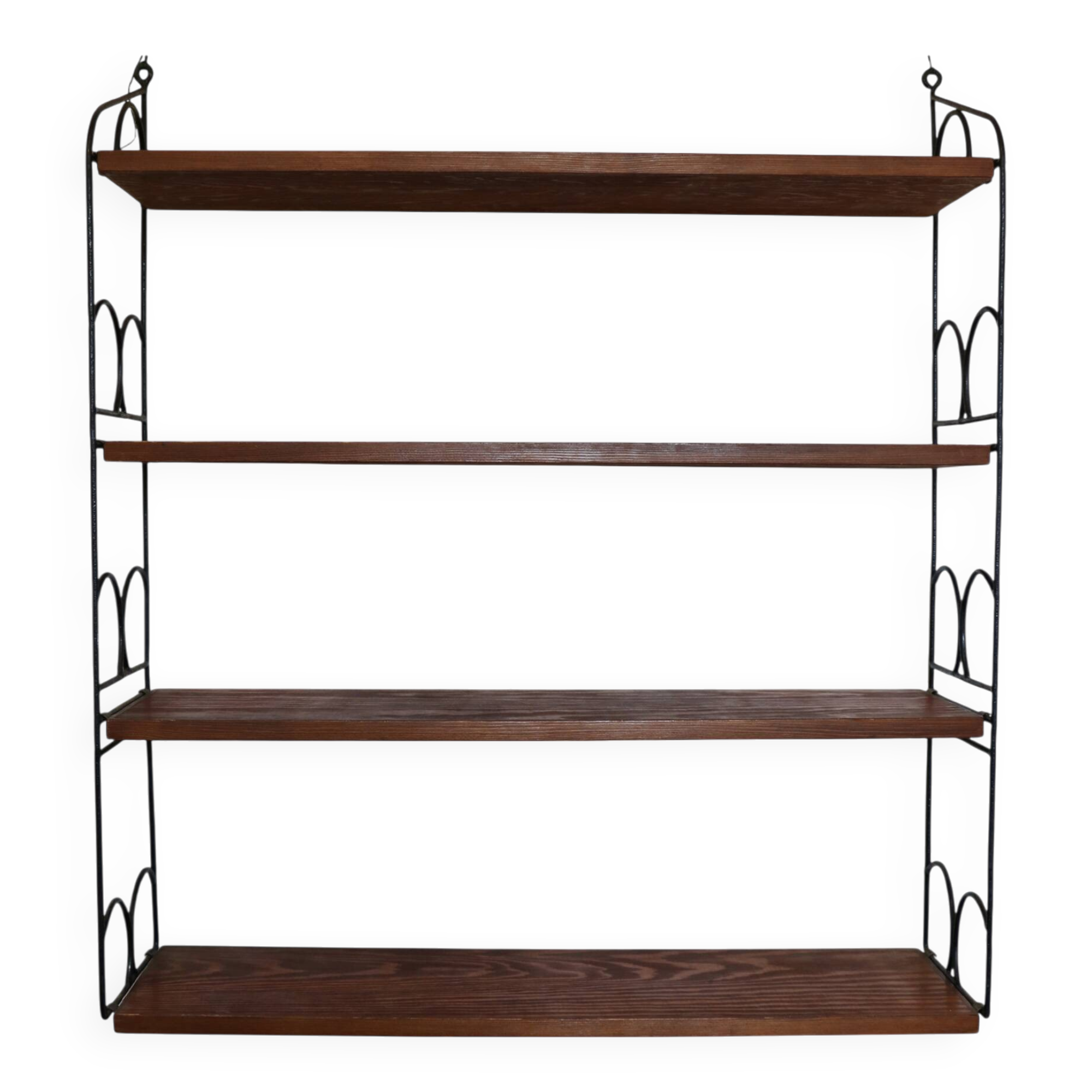 Large "string" shelf, Sweden, metal and wood