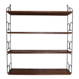 Large "string" shelf, Sweden, metal and wood