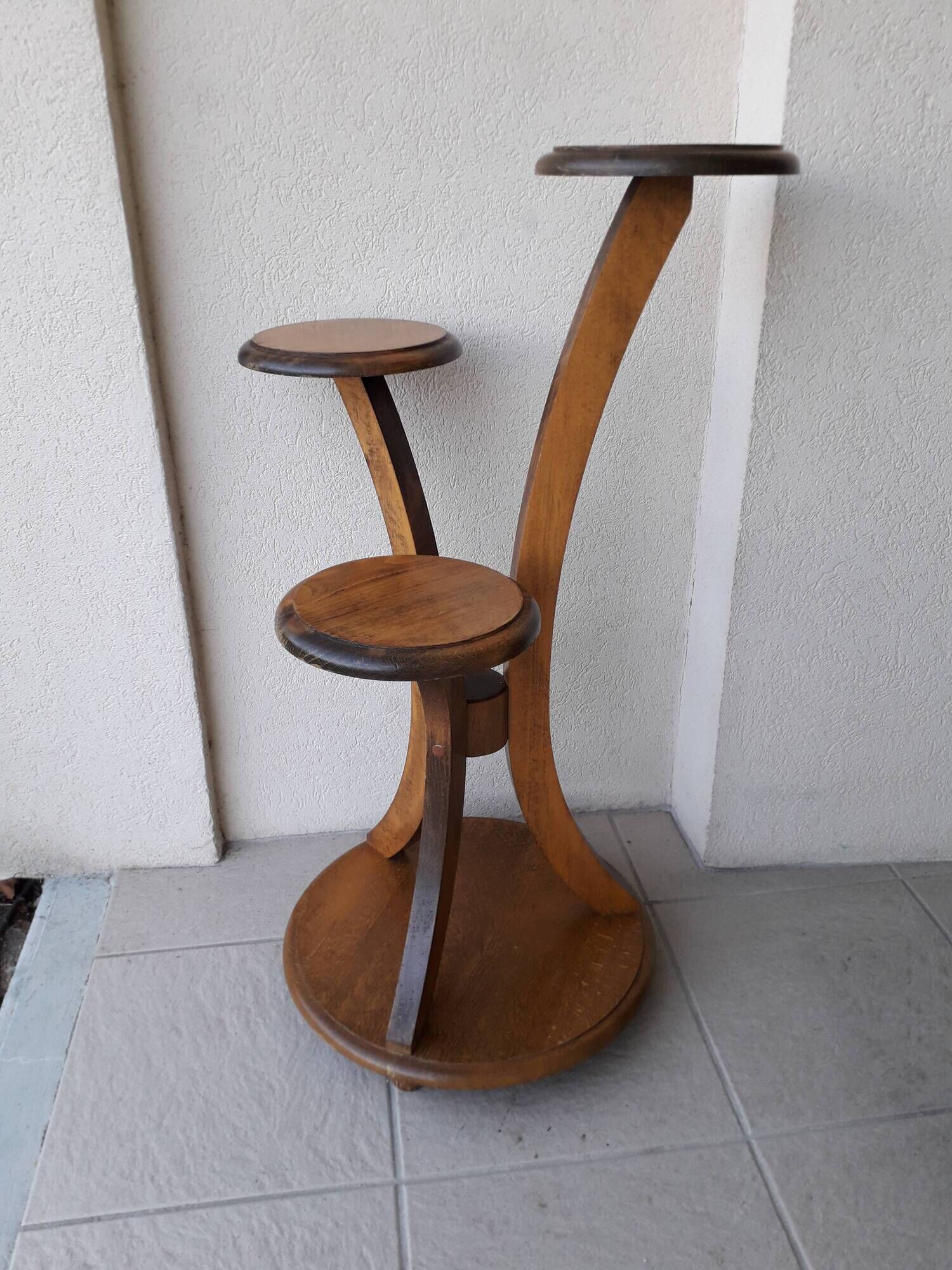Wooden plant holder