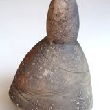 Abstract sculpture by Eric Astoul in sandstone, La Borne