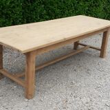 Farm table in solid oak raw wood