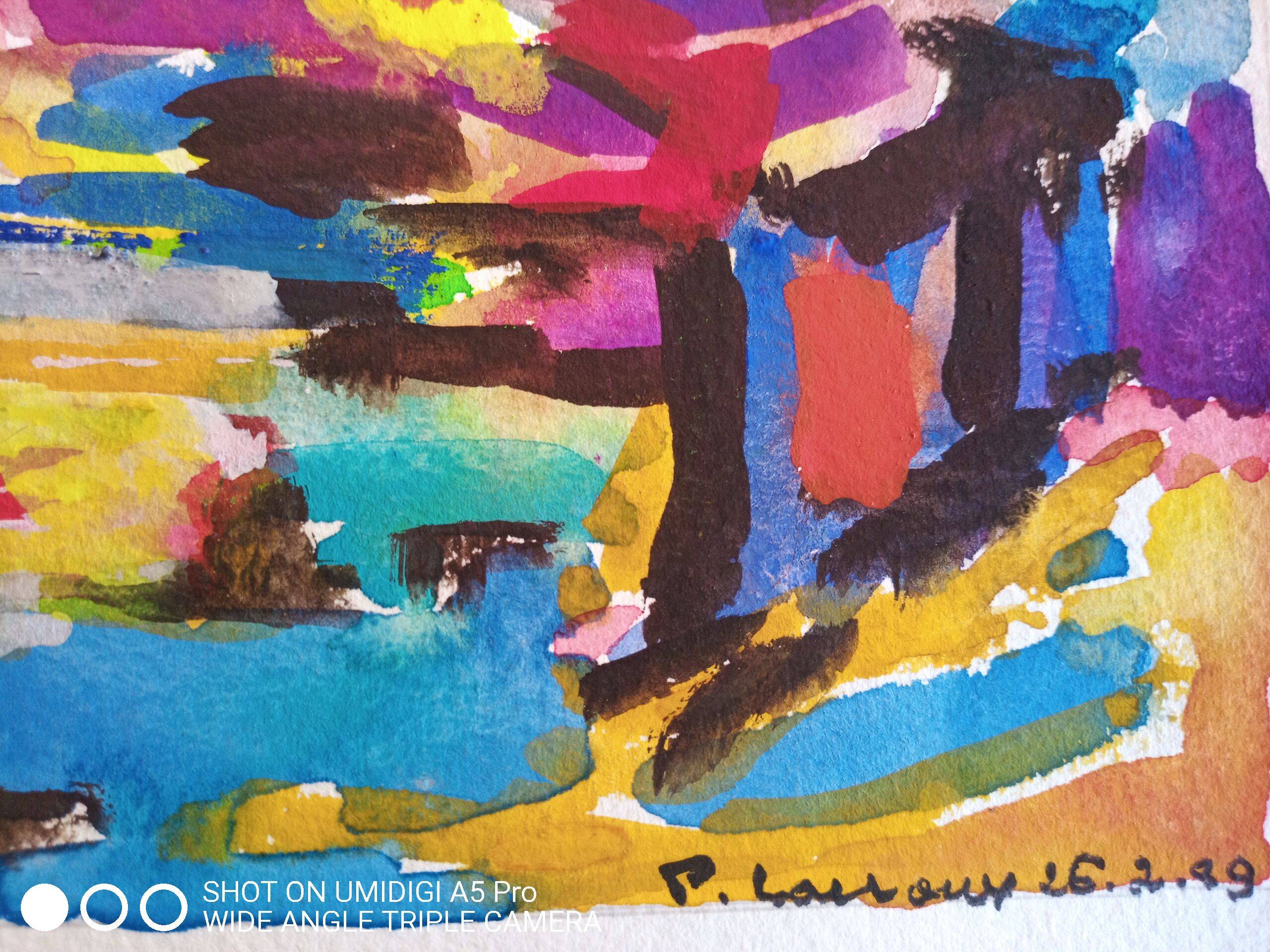 Pierre Lacroux (1909-1993) Gouache on paper 24 x 32 cm - from 1989 - (305)