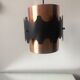 Danish ceiling pendant 1960's in black & copper metal Jo Hammerborg