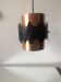 Danish ceiling pendant 1960's in black & copper metal Jo Hammerborg