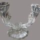 Chic two-armed candlestick chandelier in crystal glass / Excellent condition