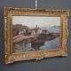 Painting "The Port of Camaret", oil on canvas, signed H. Callot – early 20th century