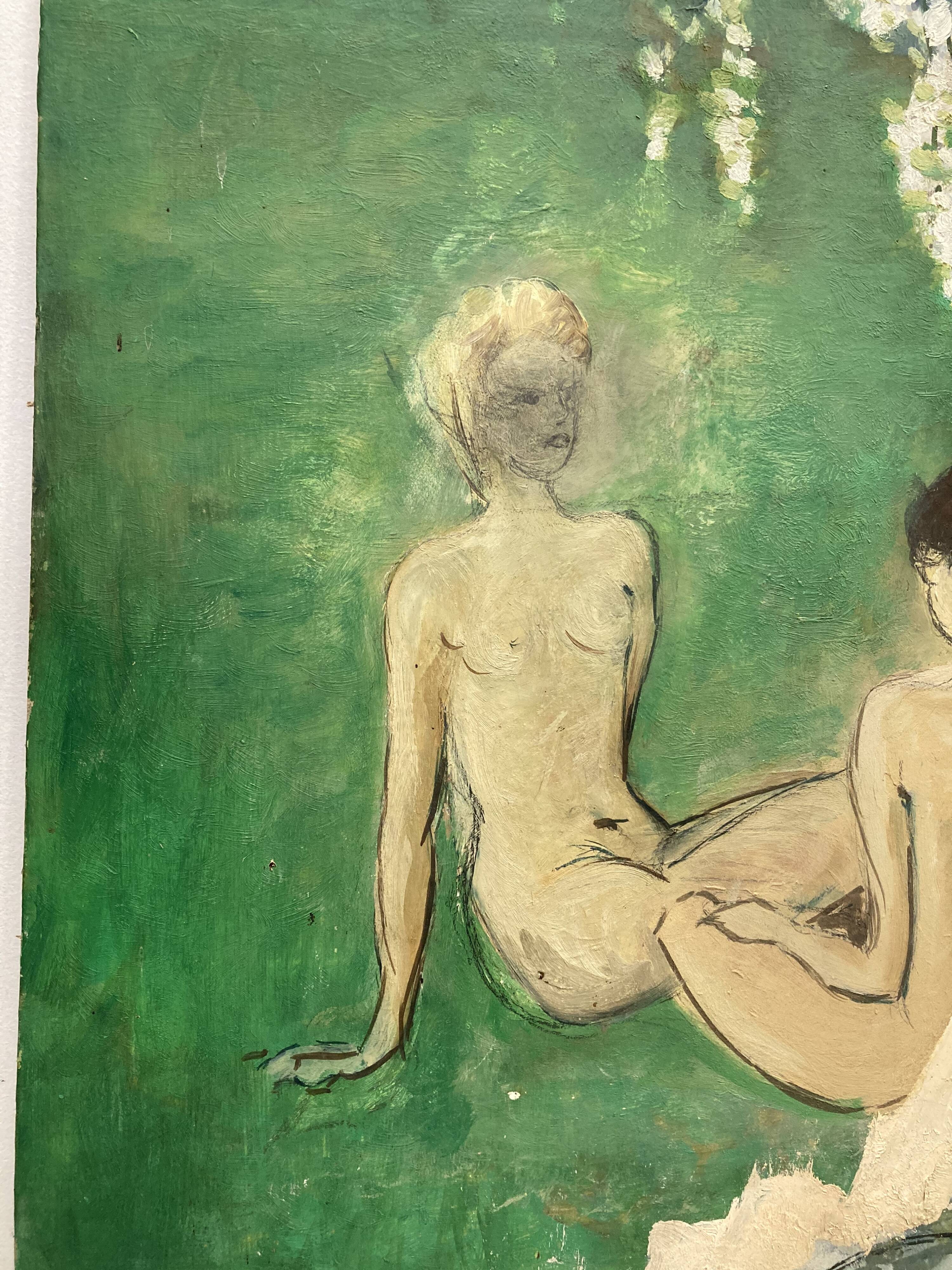 Oil on sign "The Three Graces"