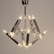 Geometrical chrome chandelier by Boulanger