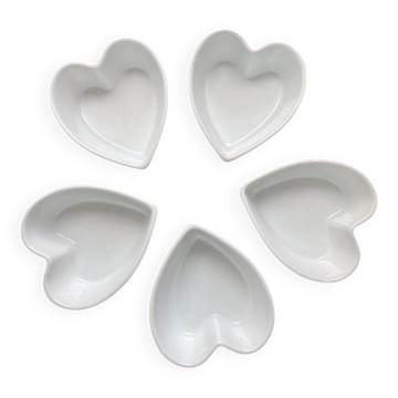 5 Ramequins Cordon Bleu porcelaine blanche