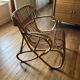 Vintage rattan armchair 70s