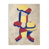 Vilma pasqualini. composition with a hat, 1973. print