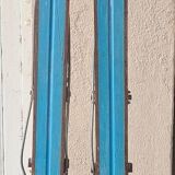 Pair of Rossignol Olympic 41 skis in vintage Hickory wood