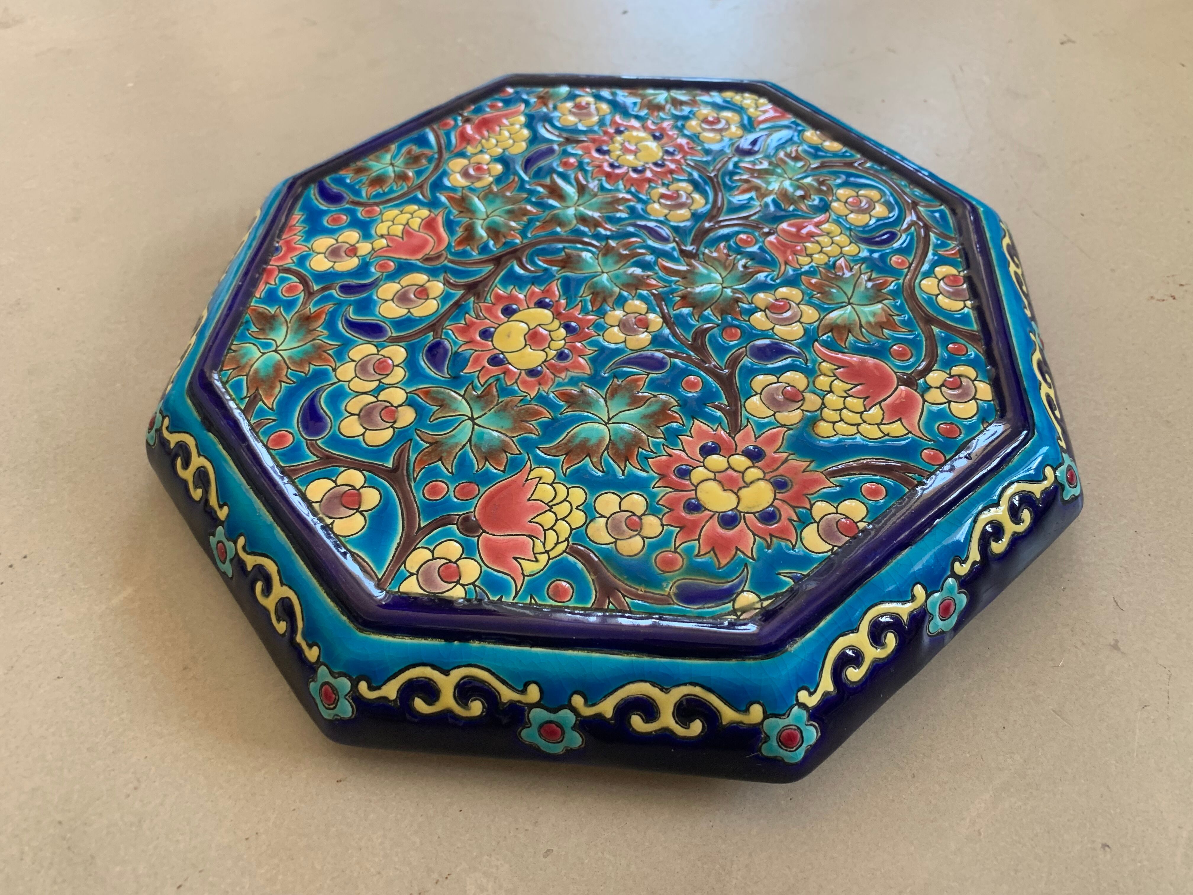 Longwy tbe enamelled trivets