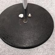 Space age modernist floor lamp with 2 aluminium spots, France circa 1970.