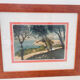 Old colour-enhanced etching – Mediterranean view from