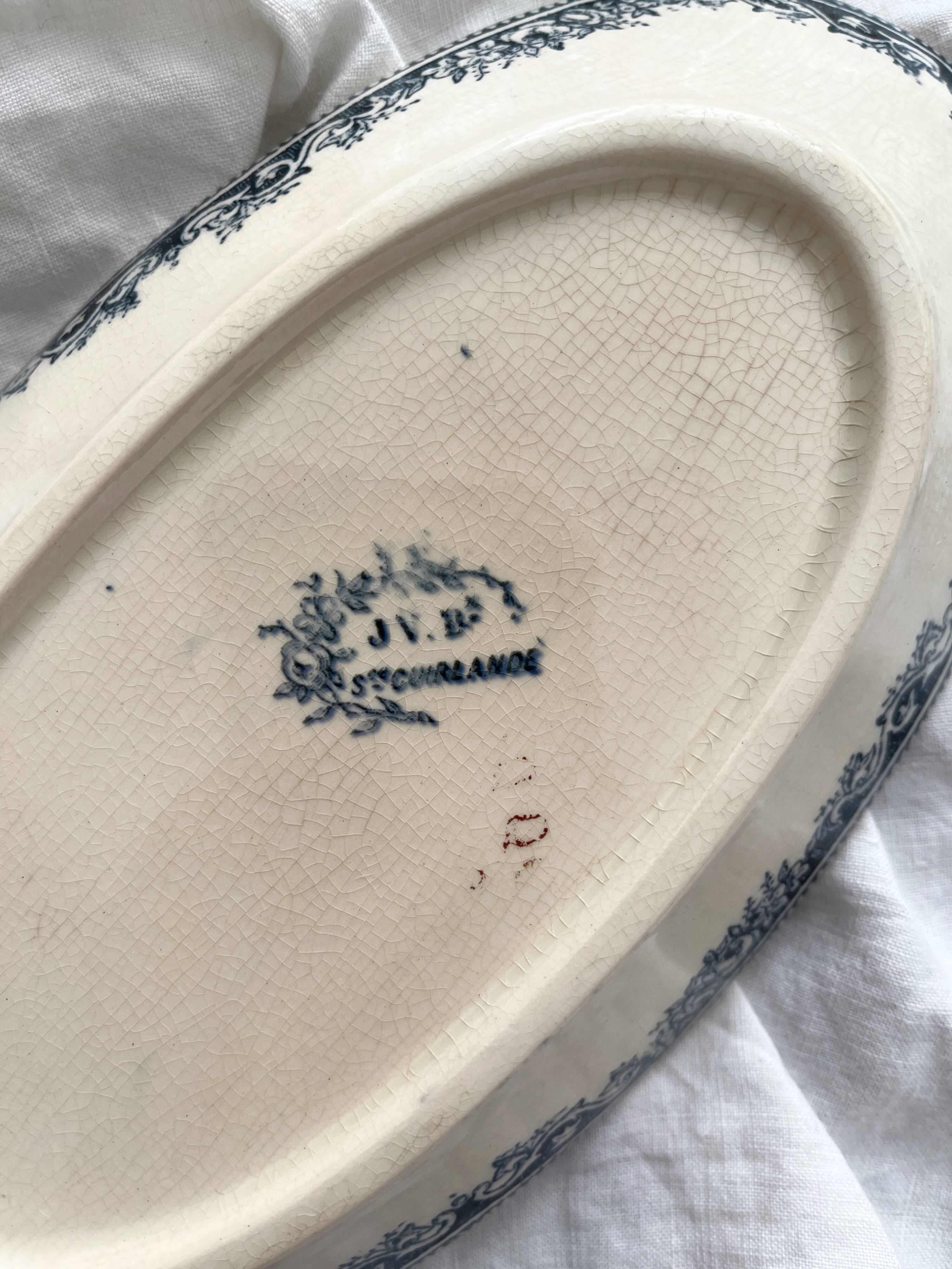 Ironware dish "Garlande Service" JVB Jules Vieillard Bordeaux