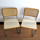 Duo of chairs Cesca B32 by Marcel Breuer