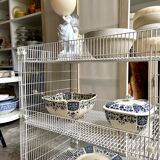 White metal service on wheels trolley