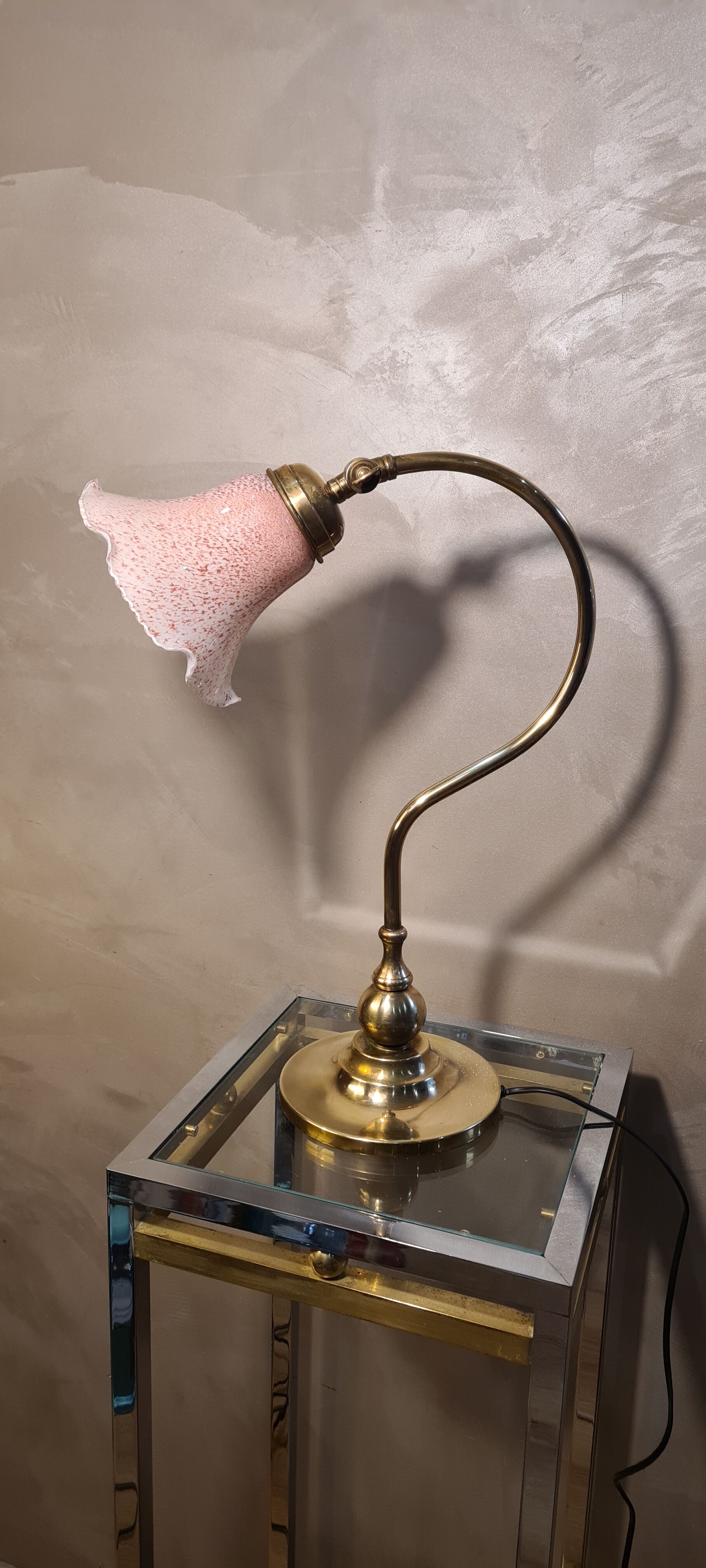 Art deco style brass lamp