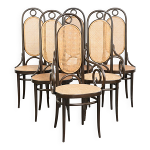 6 chaises vintage Thonet - dossier haut