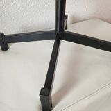 Atomic Coat rack in chrome/black metal and wood.