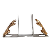 Pair of Jaguar brand mascot bookends from the 70s and 80s