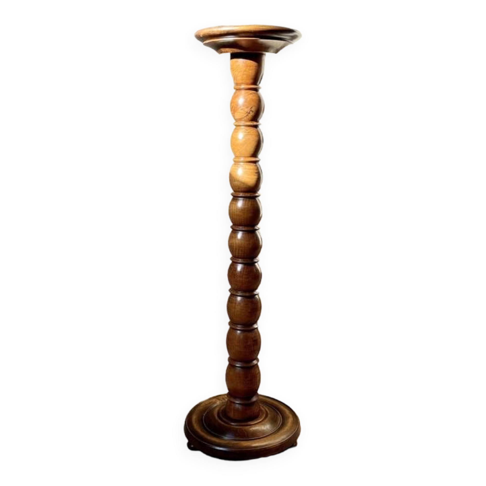Walnut base column