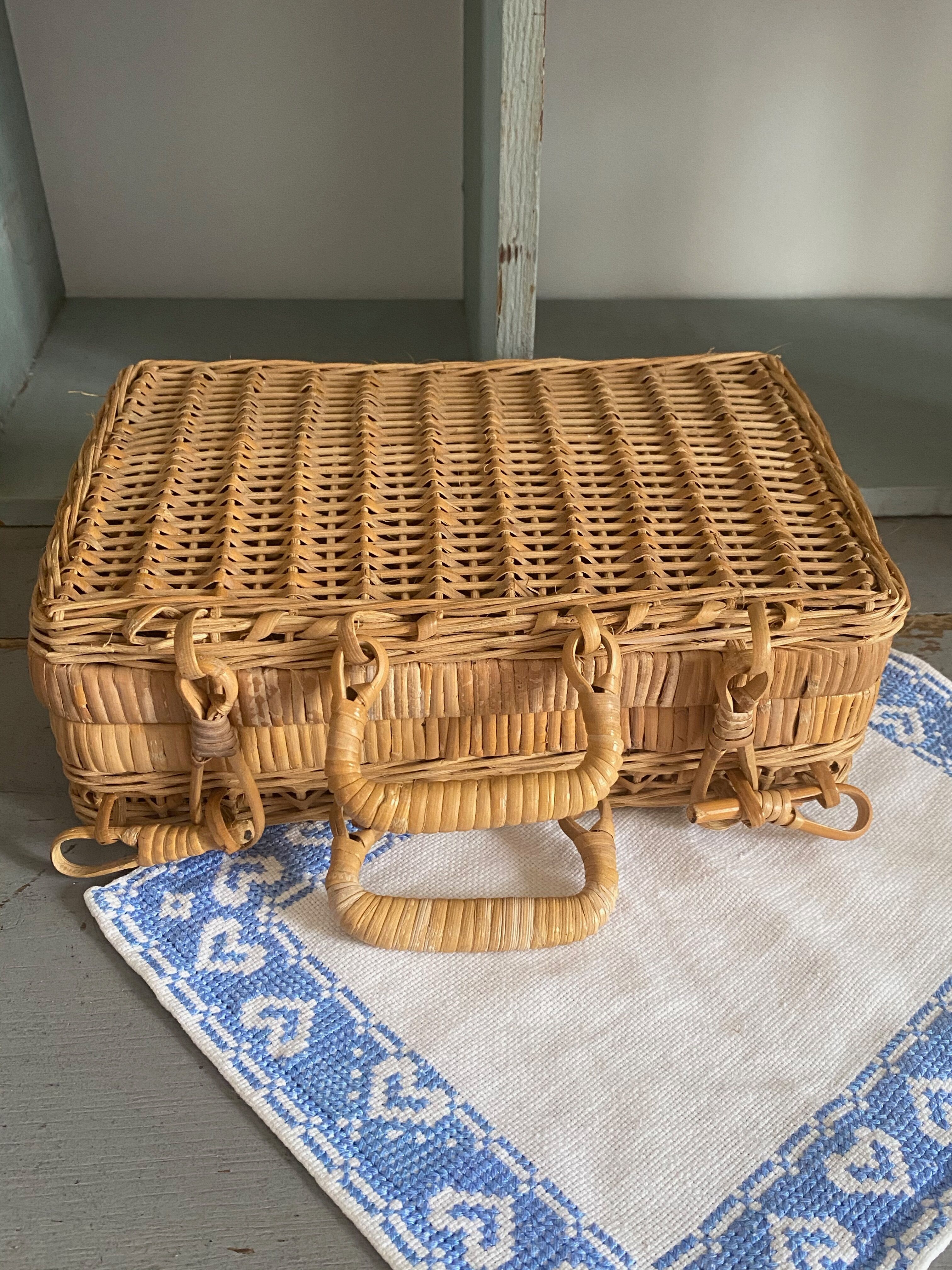 Small rattan suitcase