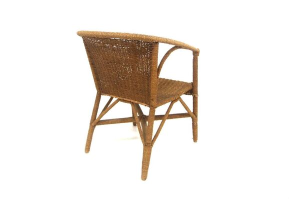 Fauteuil vintage en rotin, Suède, 1950