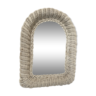 Vintage rattan mirror  30x41cm