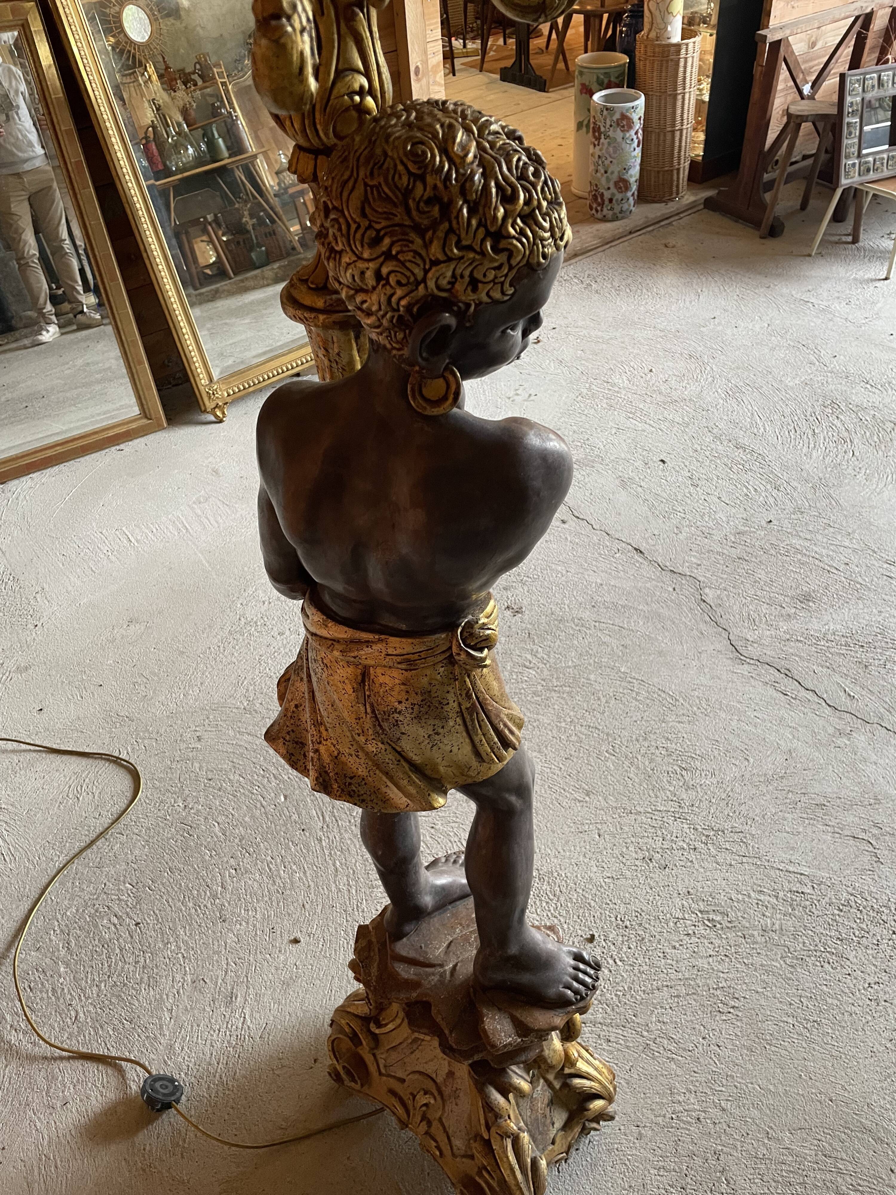 Nubian torch floor lamp