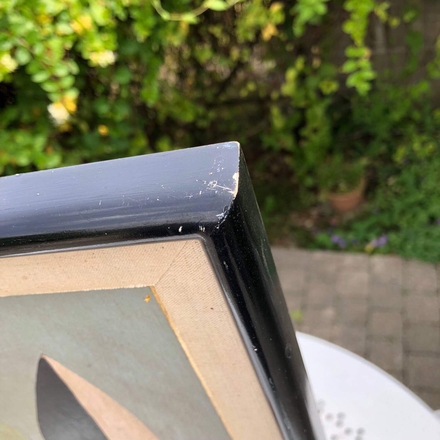 Abstract painting on panel