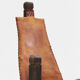 Vintage Brutalist tripod chair leather and wood