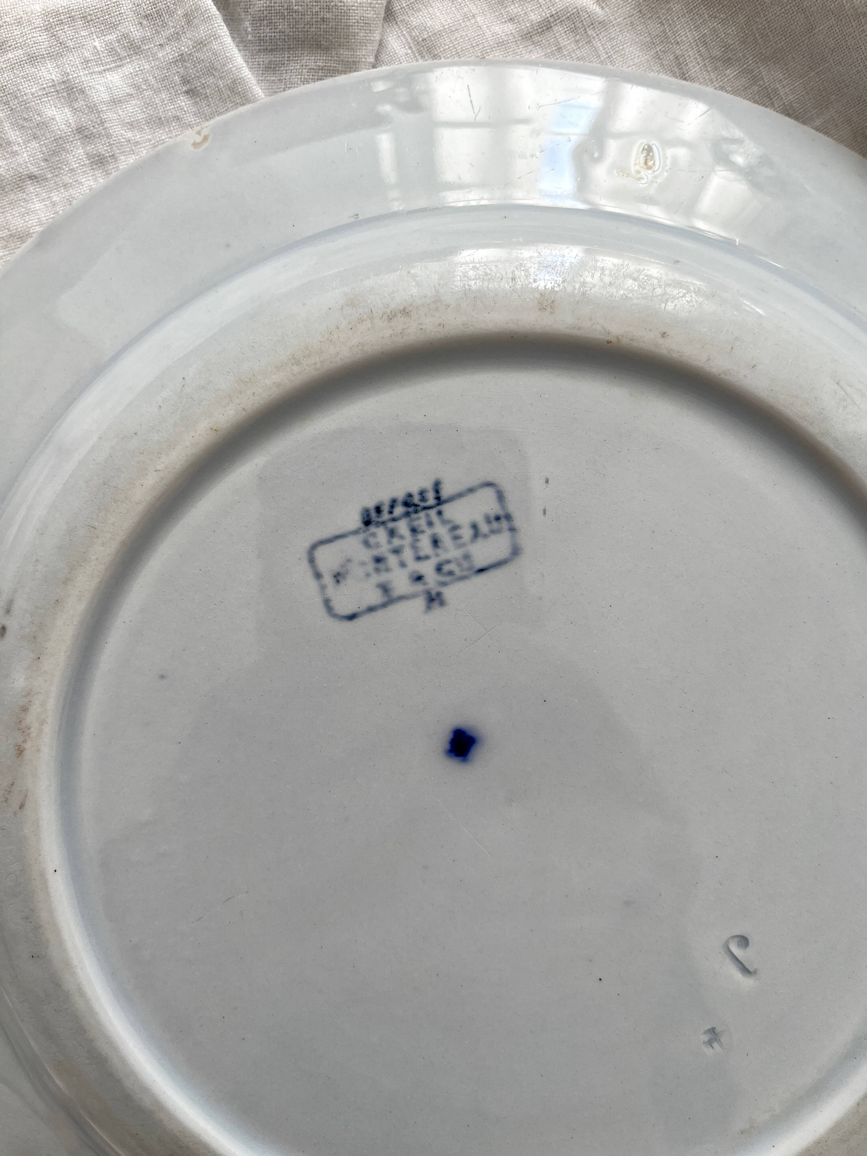 Creil et Montereau “Japan” earthenware dessert plate