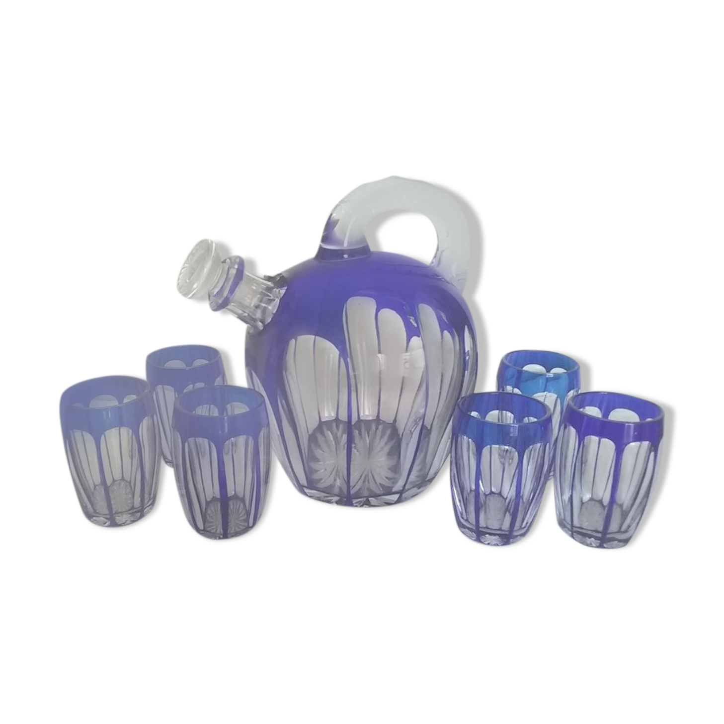 Art Deco glass liquor service