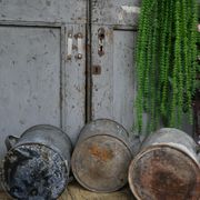 Cache pot en zinc