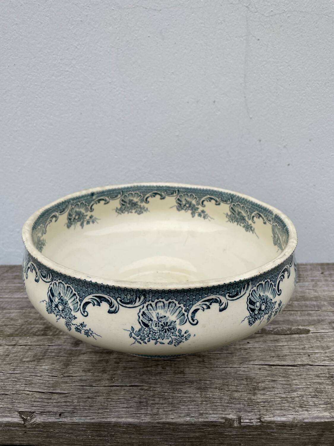 Ceramic iron earth salad bowl Moulin des loups