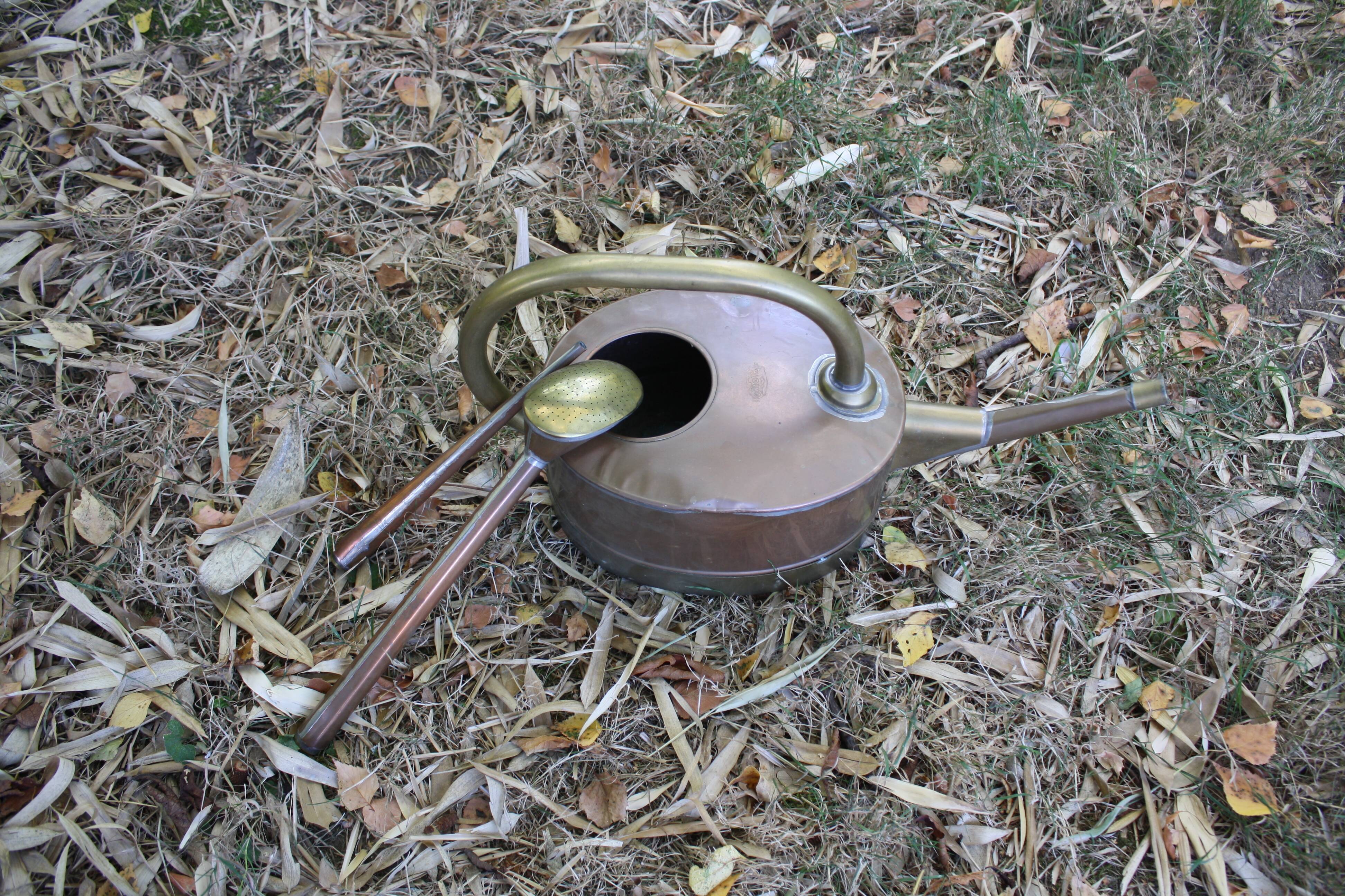 Vintage copper watering can