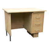 Desk 3 drawers 1 shelf year 60 vintage raw wood