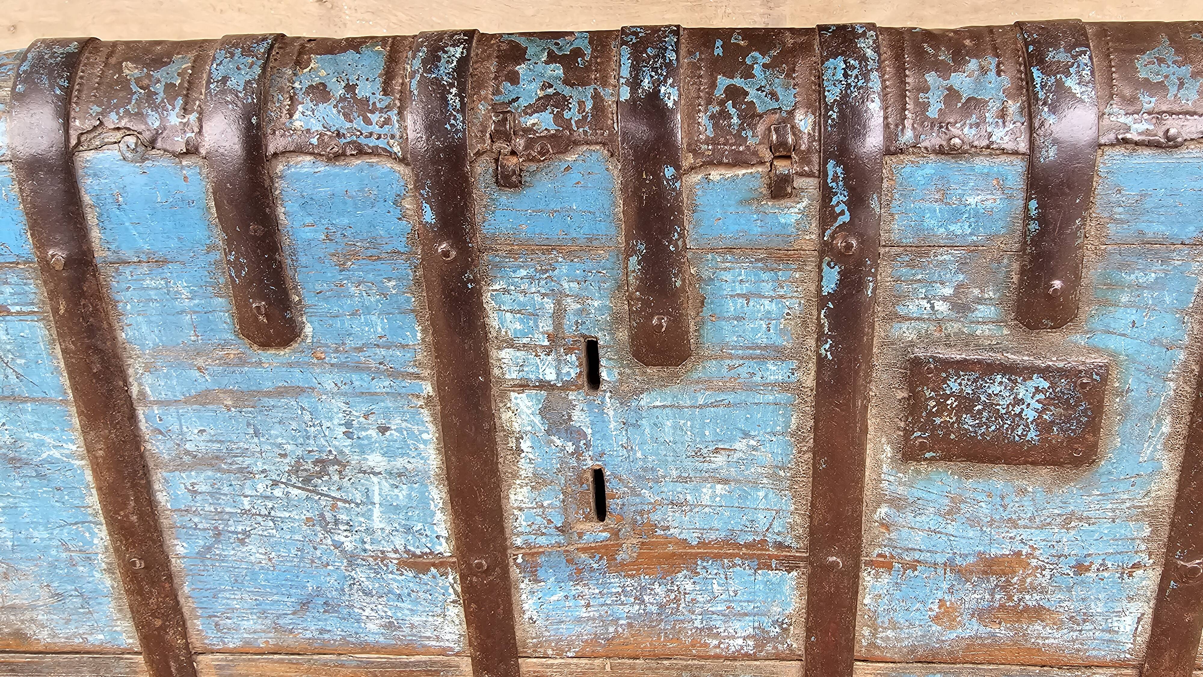 Antique Burmese teak dowry chest