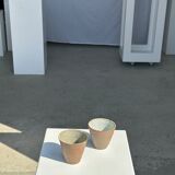Set of 2 cups / mug Indonesian ceramic (matte brown)