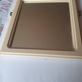 Beige plastic framed mirror