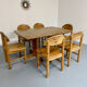 Set of 6 solid pine chairs in Scandinavian design by Reiner Daumiller.