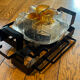 Brutalist wall sconce Murano glass