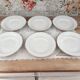 Set of 6 deep plates in fine porcelain from Bohemia with a gold rim.