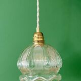 Vintage transparent glass suspension globe