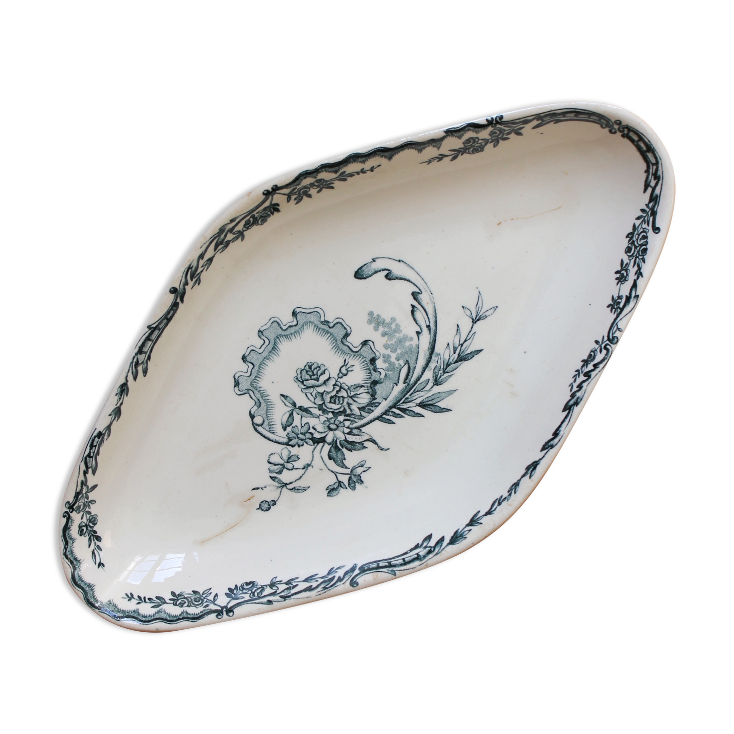 Small ramekin in iron earthenware "Trianon" model from Salins