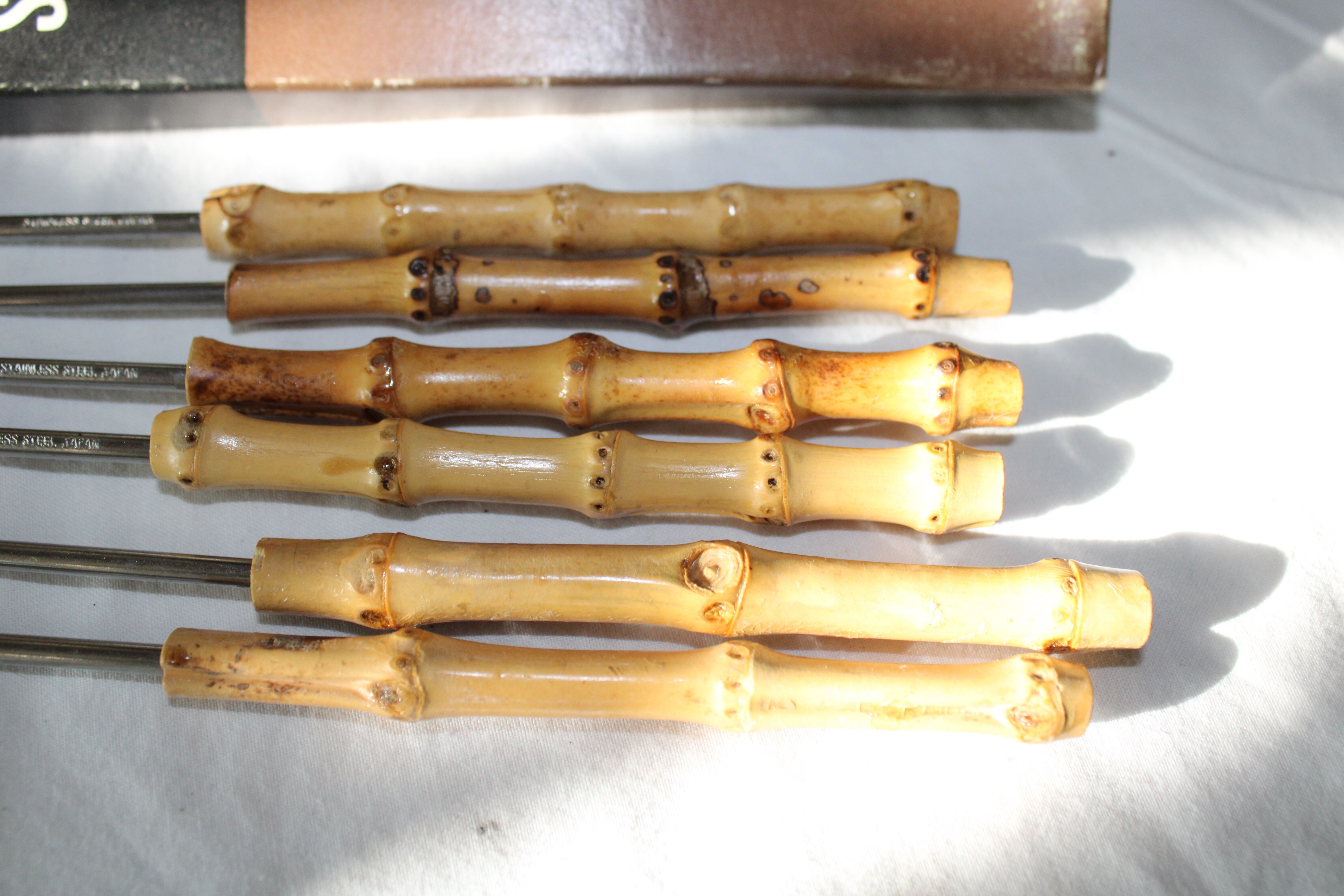 Gien France vintage fondue plates set - forks